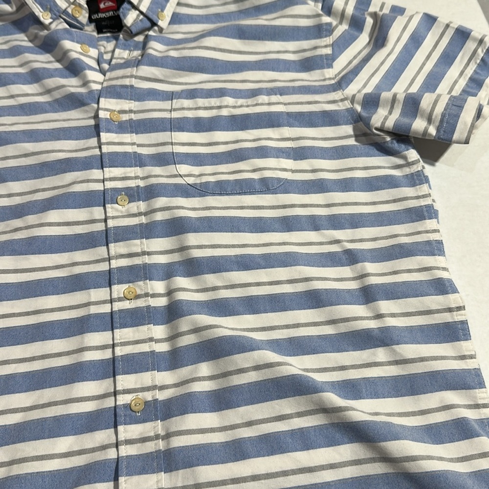 Quiksilver Men's Blue Striped Shirt - Picture 3 of 6
